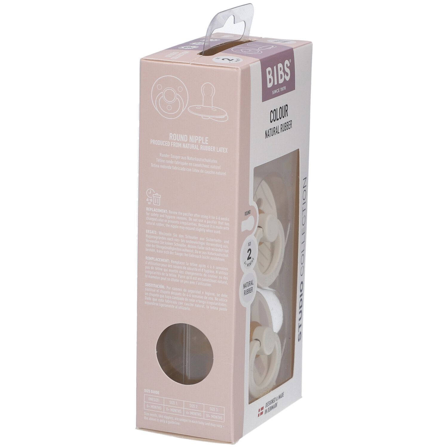 BIBS STUDIO Farbe 2 Pack Pin - Elfenbein Vanille Mix | +6 mois