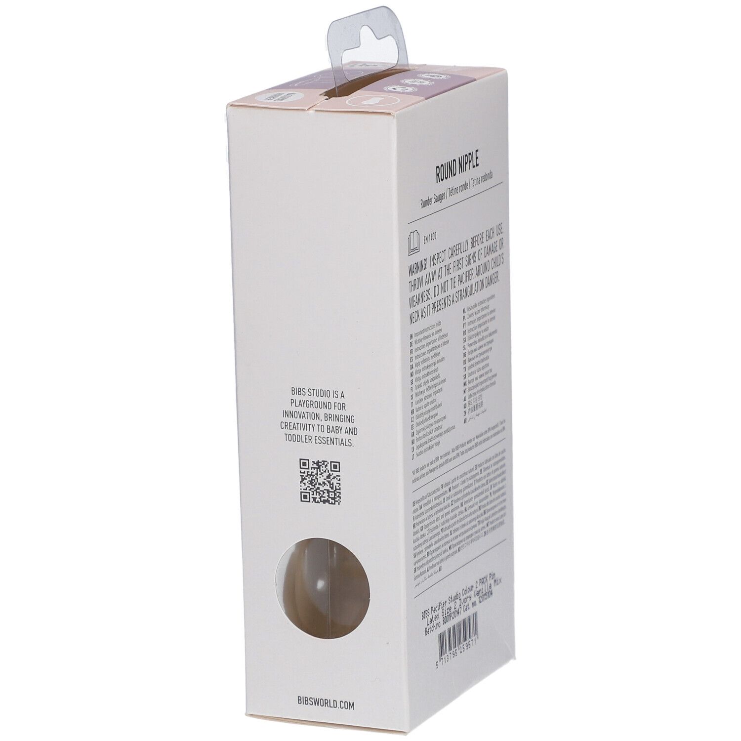 BIBS STUDIO Farbe 2 Pack Pin - Elfenbein Vanille Mix | +6 mois