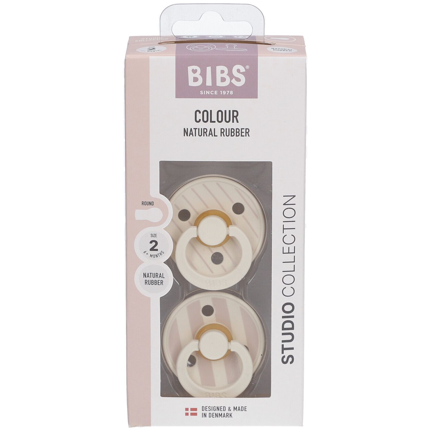 BIBS STUDIO Farbe 2 Pack Pin - Elfenbein Vanille Mix | +6 mois