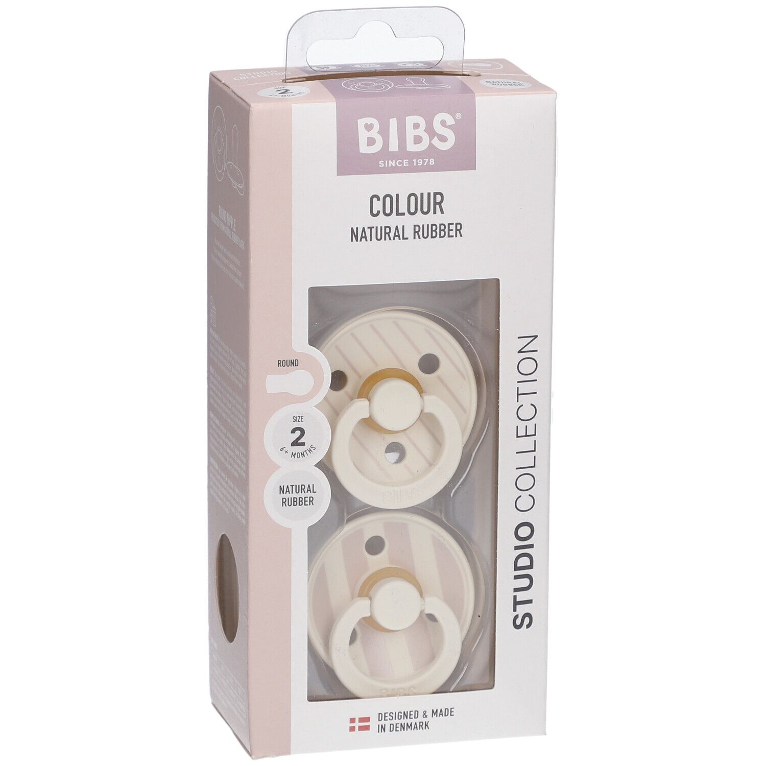 BIBS STUDIO Farbe 2 Pack Pin - Elfenbein Vanille Mix | +6 mois