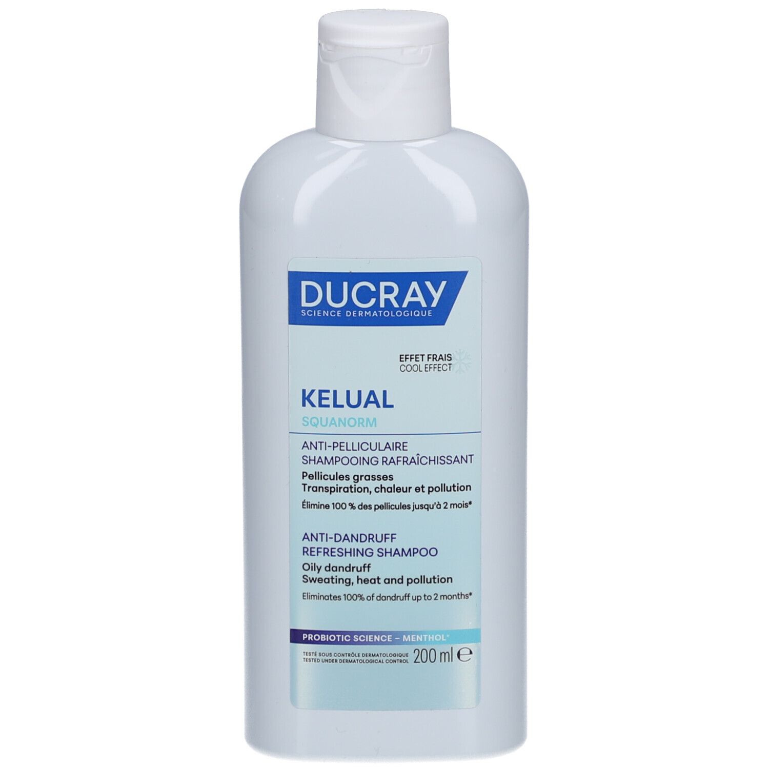 Ducray Kelual Squanorm Verfrissende Anti-roos Shampoo | Vette Schilfers 200
