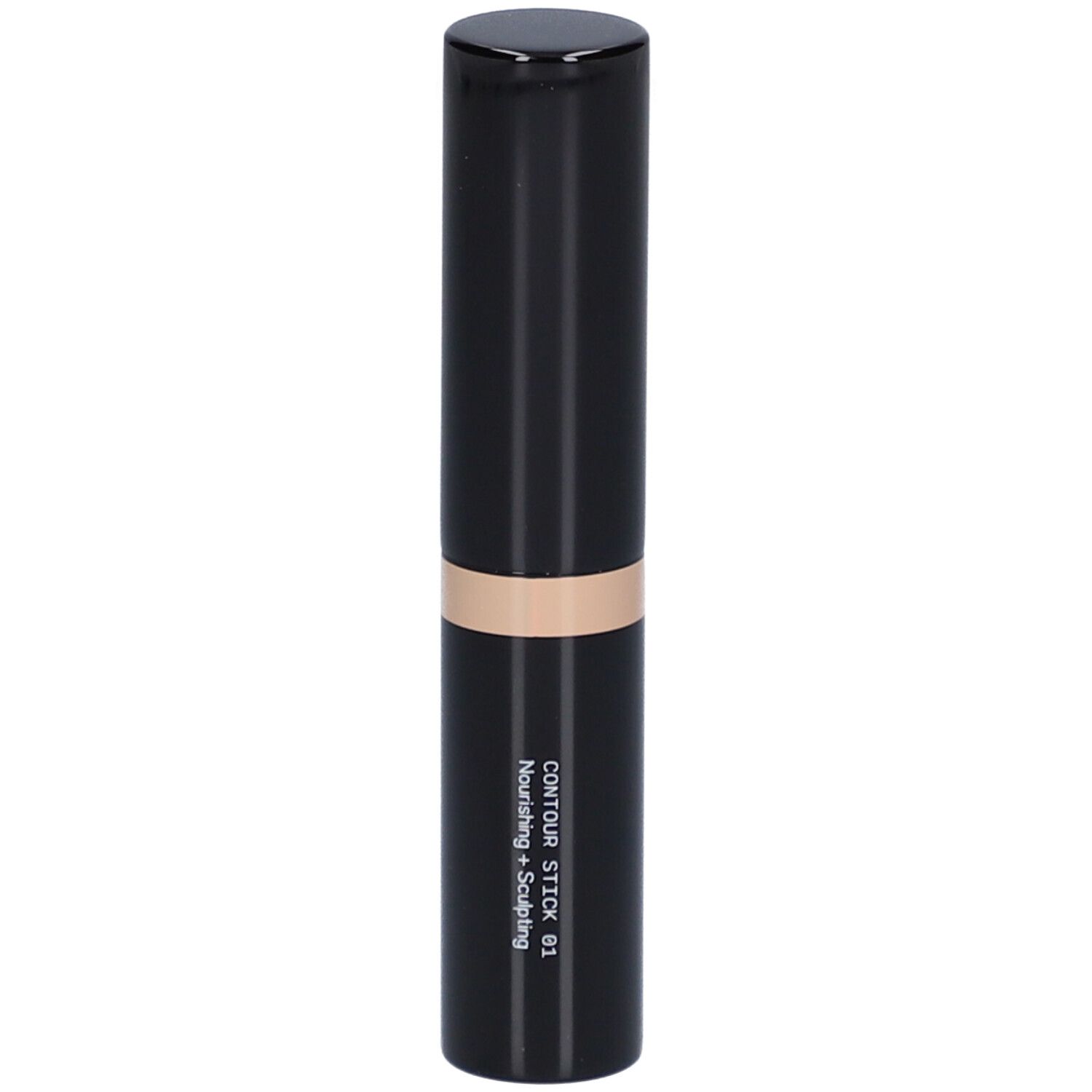 Schwarzer Contour Stick mit goldfarbenem Band. Aufschrift: CONTOUR STICK 01.