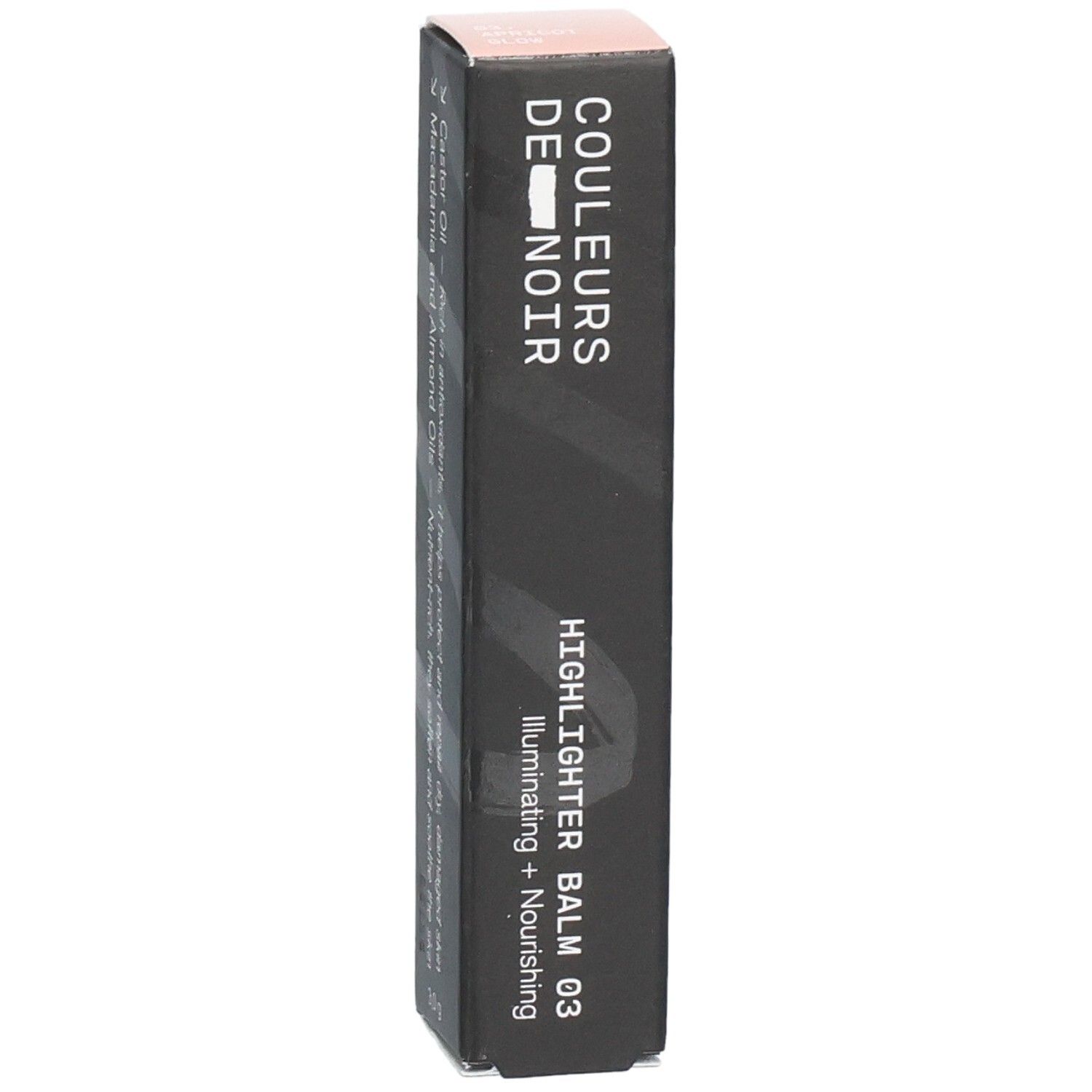 Verpackung für COULEURS DE NOIR HIGHLIGHTER BALM 03, Illuminating + Nourishing.