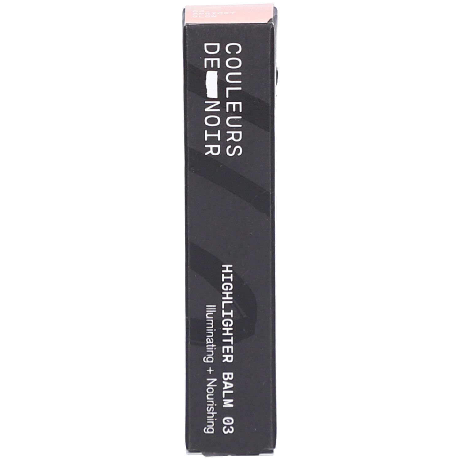 Verpackung für Highlighter Balm 03, COULEURS DE NOIR, Illuminating + Nourishing.