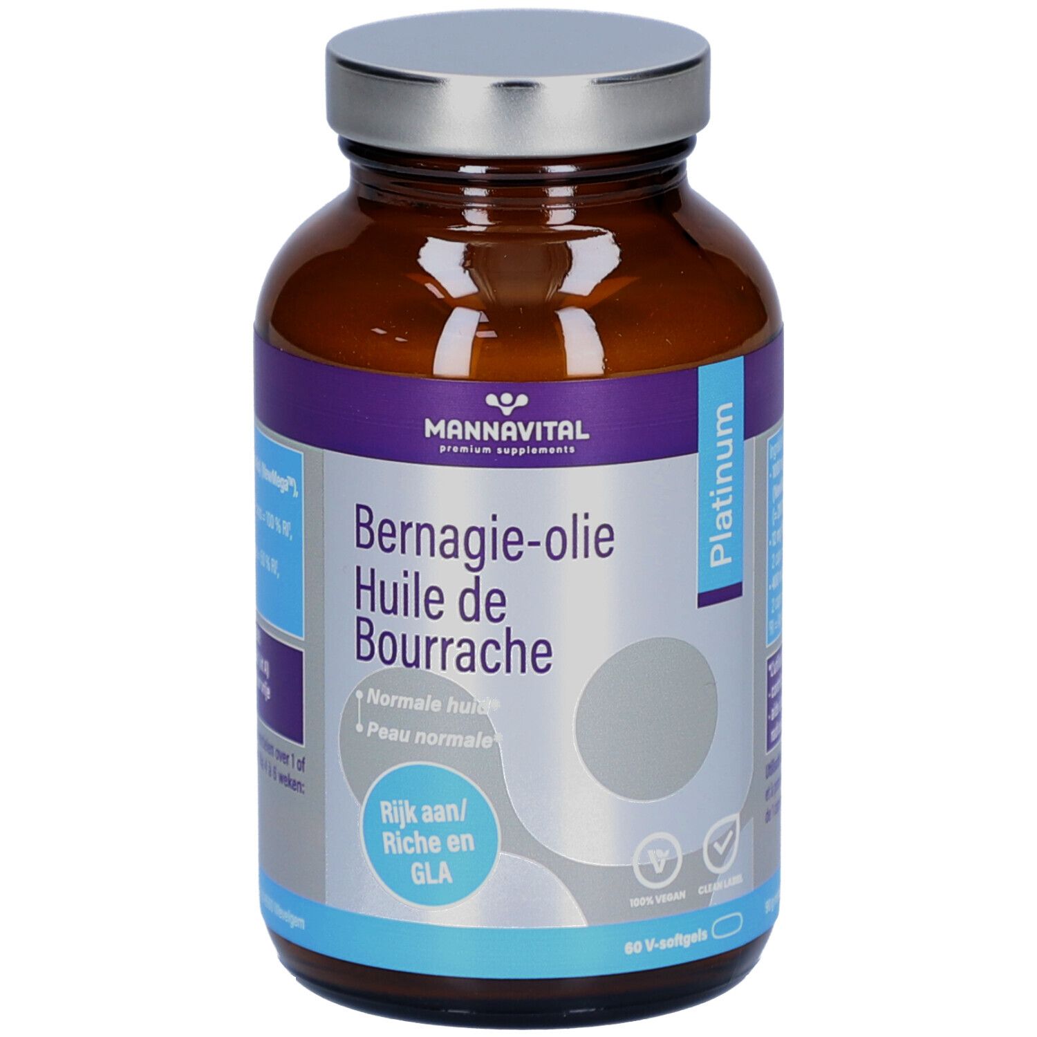 Mannavital Platina Huile Bourrache 60 Capsules