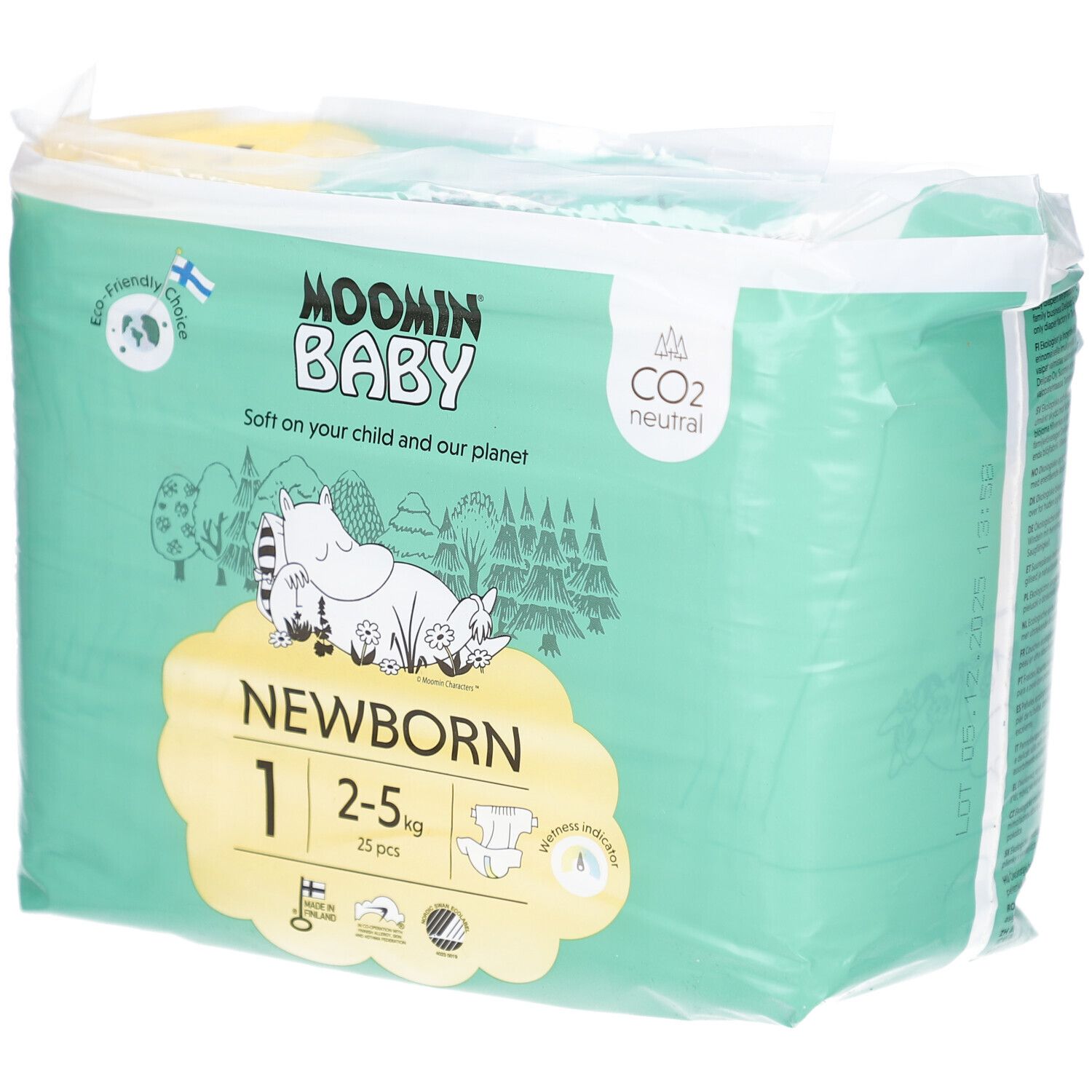 Moomin Baby luiers maat 1 25 pcs. 2-5 kg St Windeln