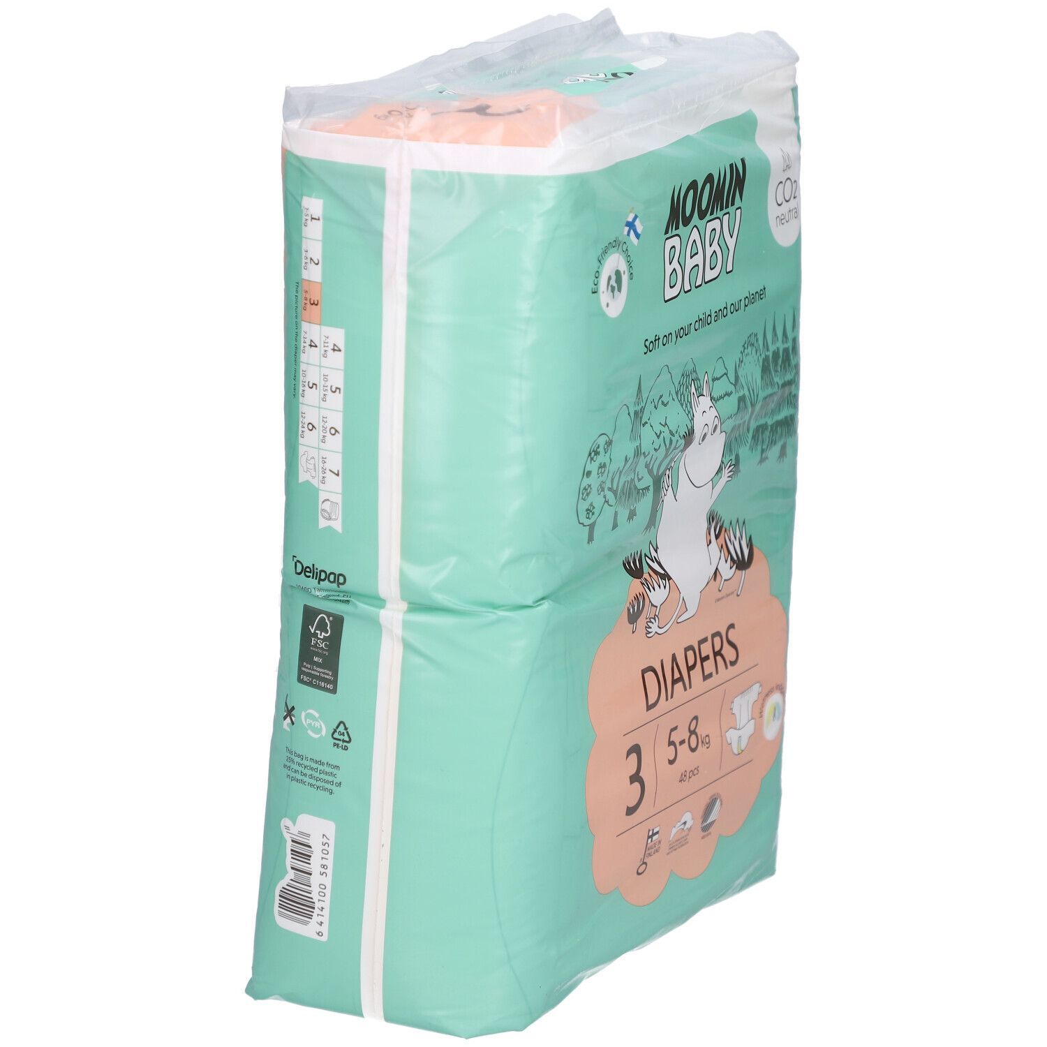 Moomin Baby Couches Taille 3 Midi (5-8 kg) 48 pc(s) Couches view 2