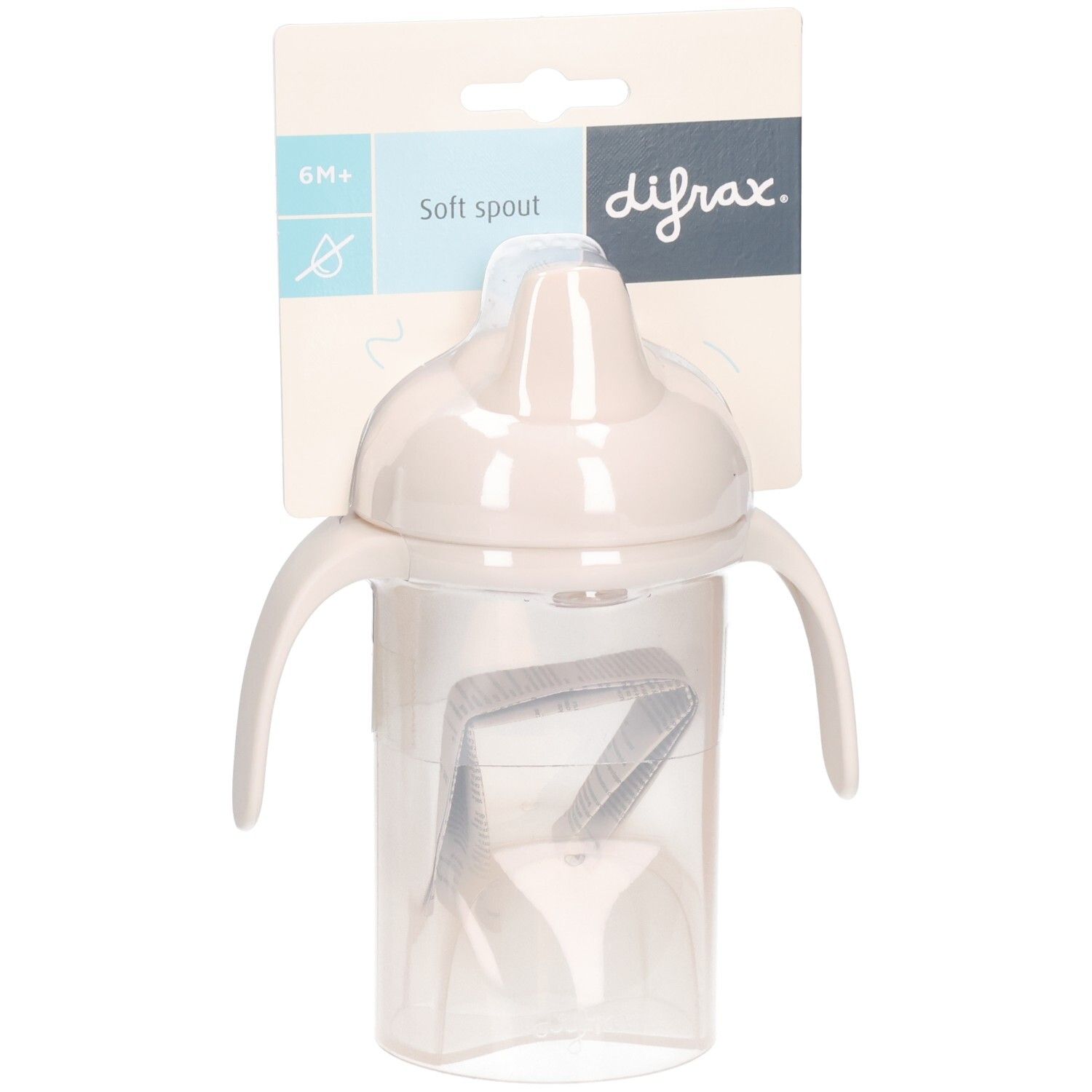 Difrax Anti-Lekbeker Met Zachte Tuit Ivory 1st 1 St Babyflasche