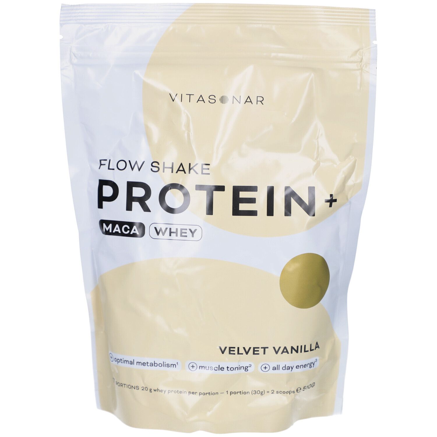 Vitasonar Velvet Vanille Flow Shake Proteine+ 510g 510 g Puder