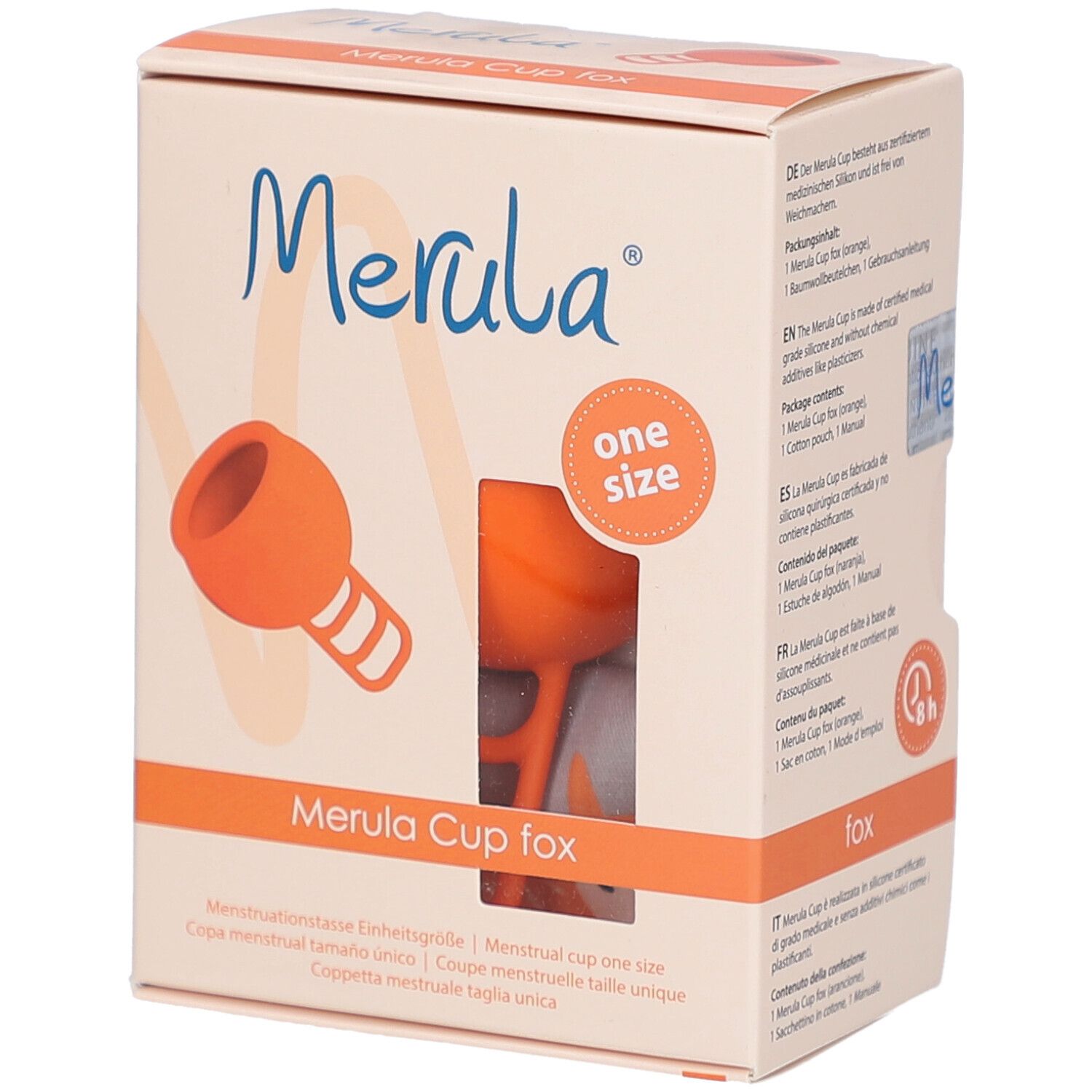 Merula Cup menstruatiecup fox oranje 1 St Sonstige
