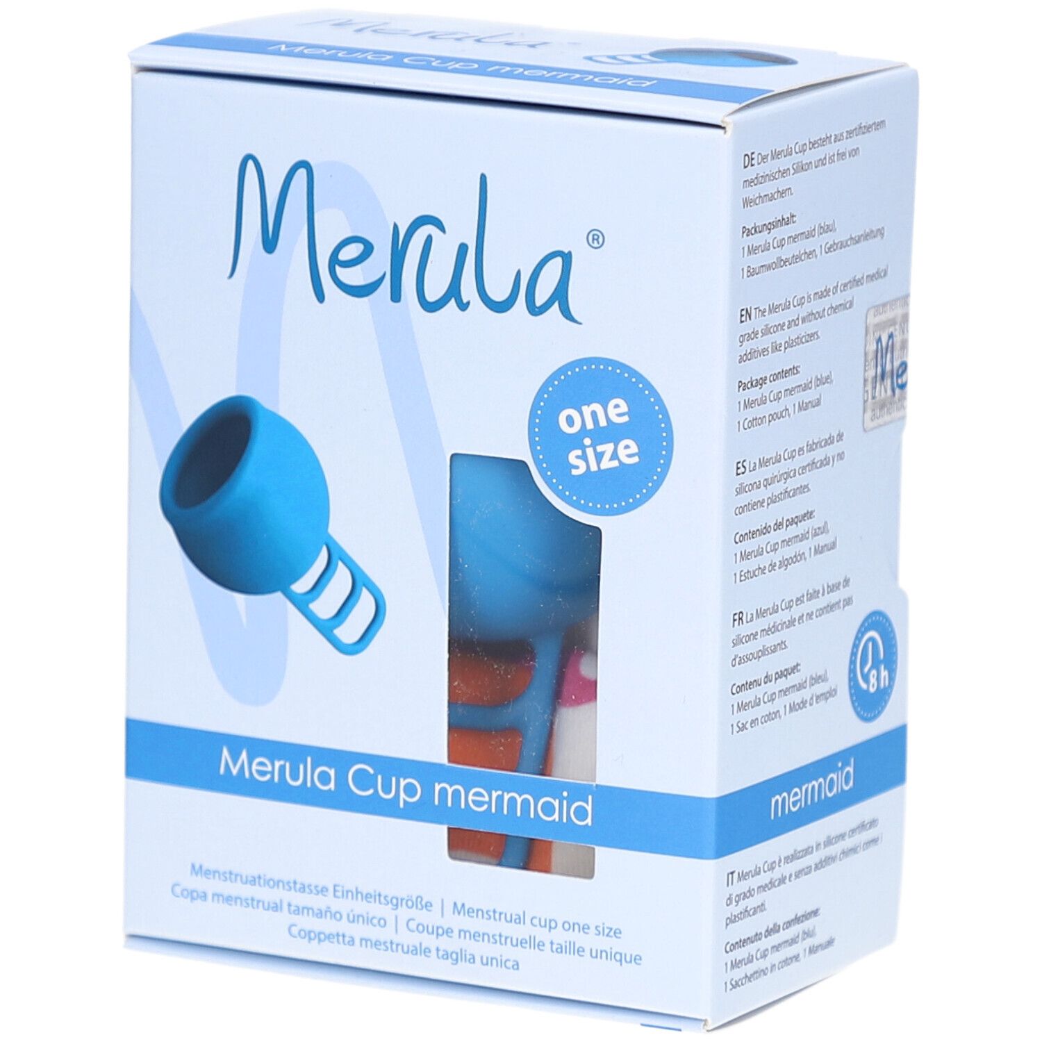 Merula Cup menstruatiecup mermaid blauw 1 St Sonstige