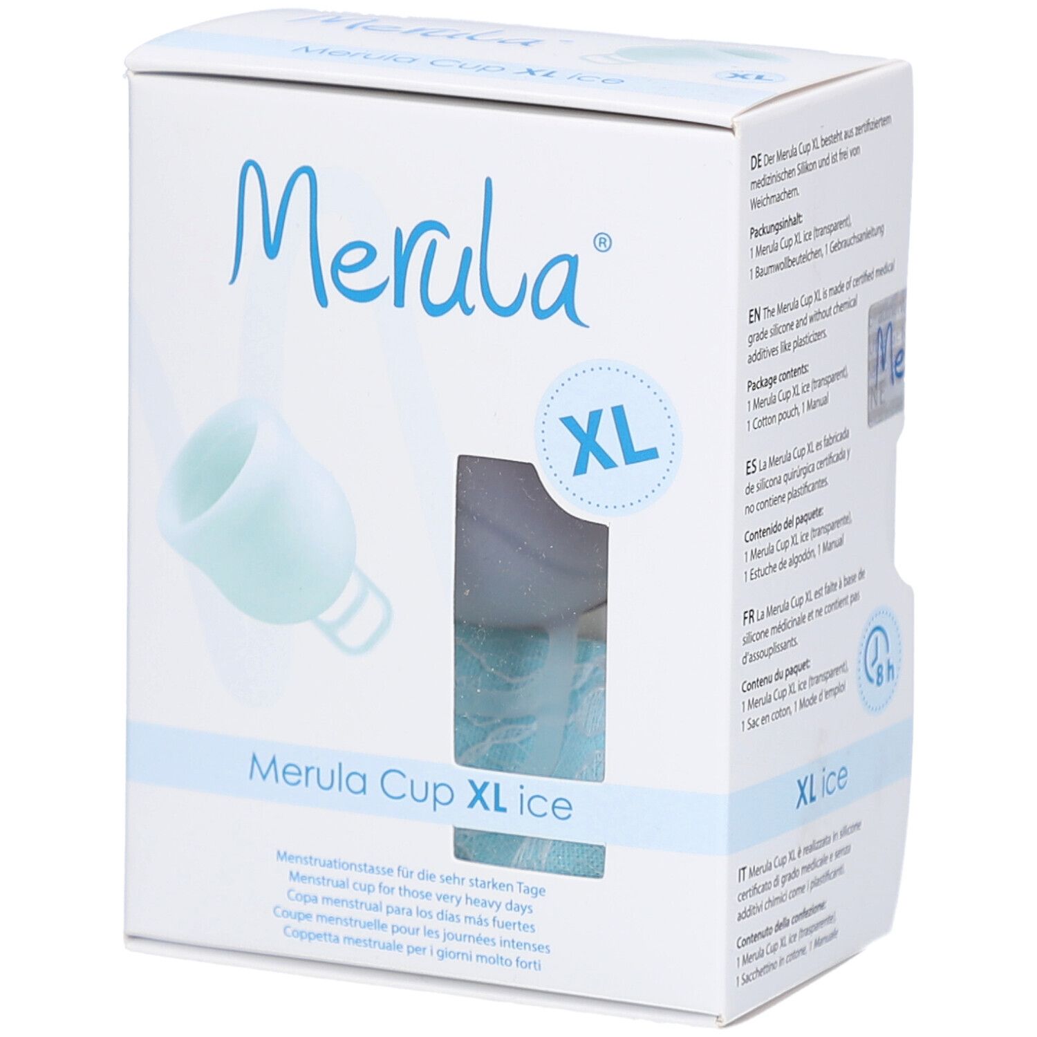 Merula Cup menstruatiecup ice kleurloos XL 1 St Sonstige