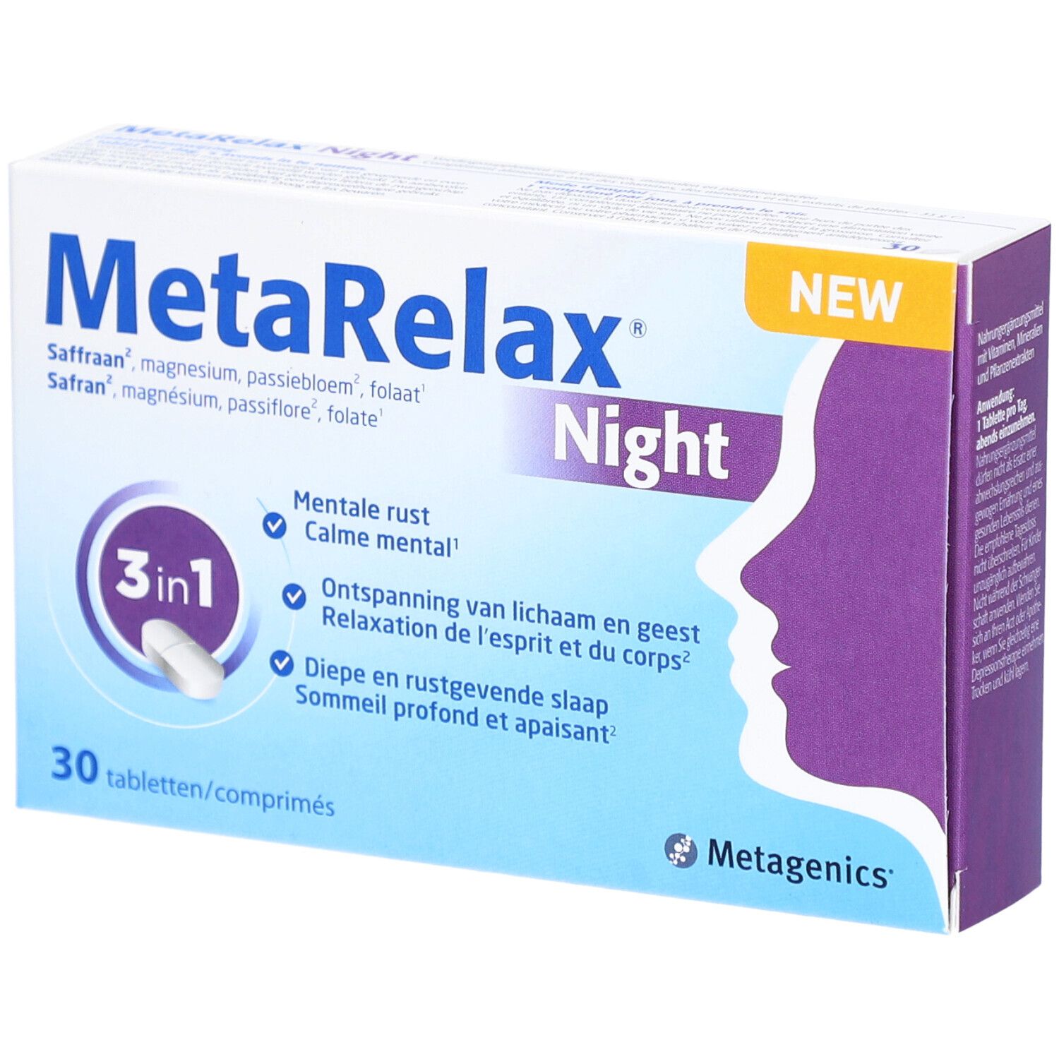 MetaRelax® Night 30 Gecomprimeerde tabletten