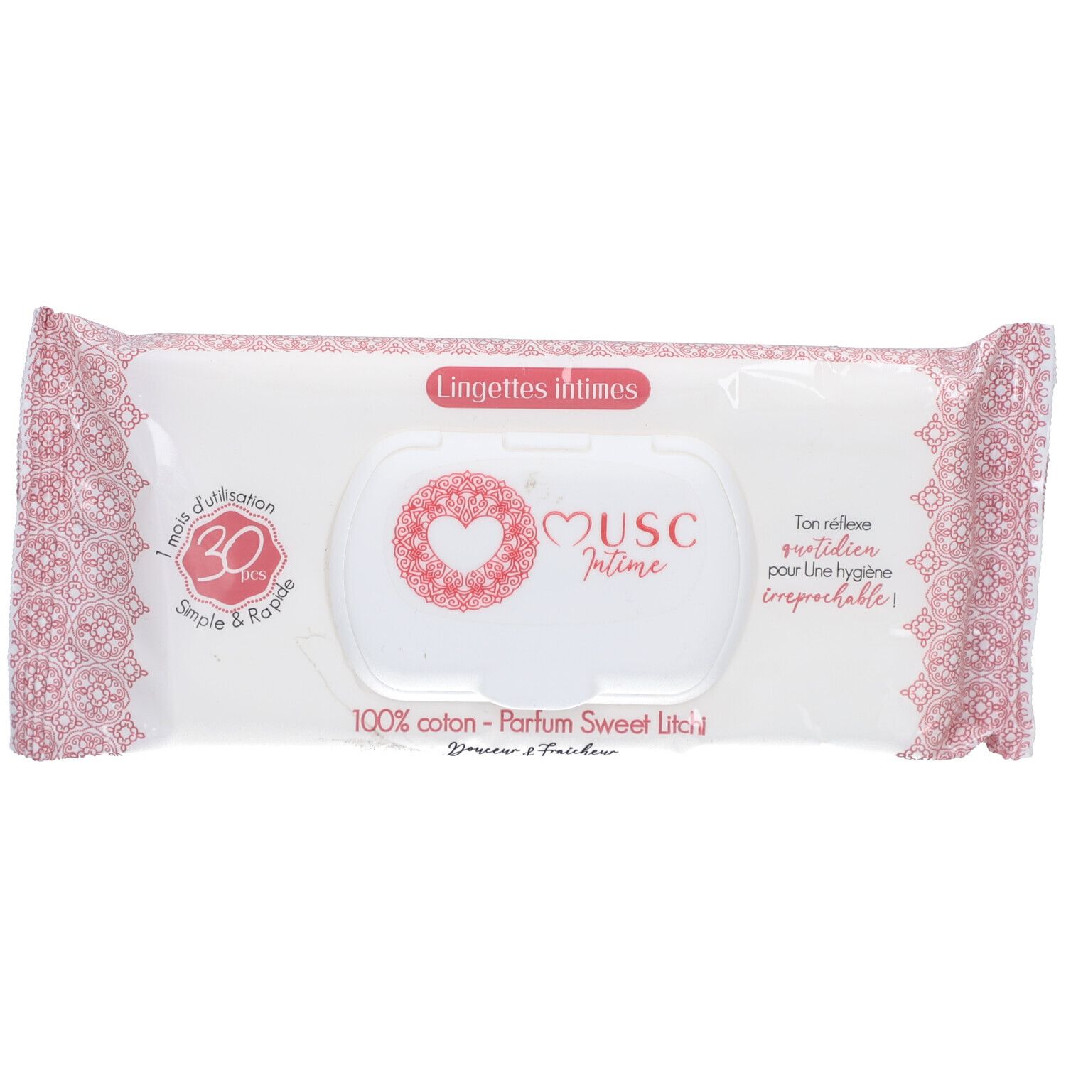 Musc Intime Sweet Litchi - La delicieuse Lingettes intimes 30st 30 St Tücher