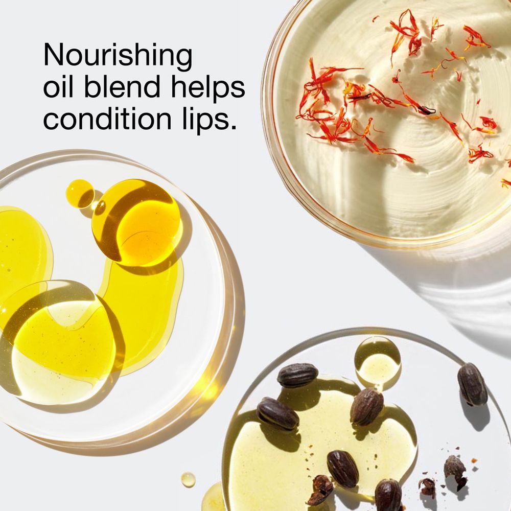 Öle in Schalen. Text: „Nourishing oil blend...“