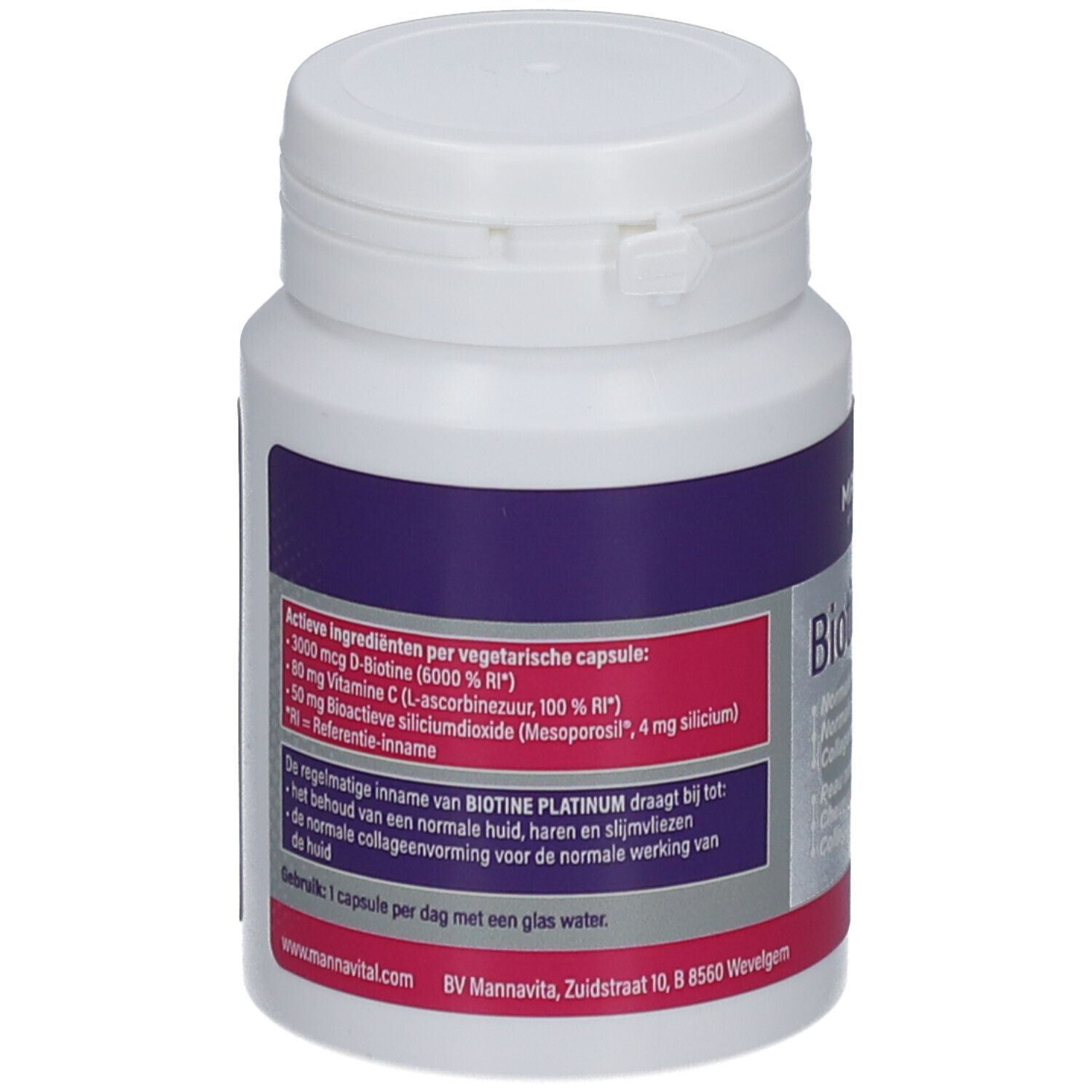 Mannavital Biotine Platinum 60 Gecomprimeerde tabletten