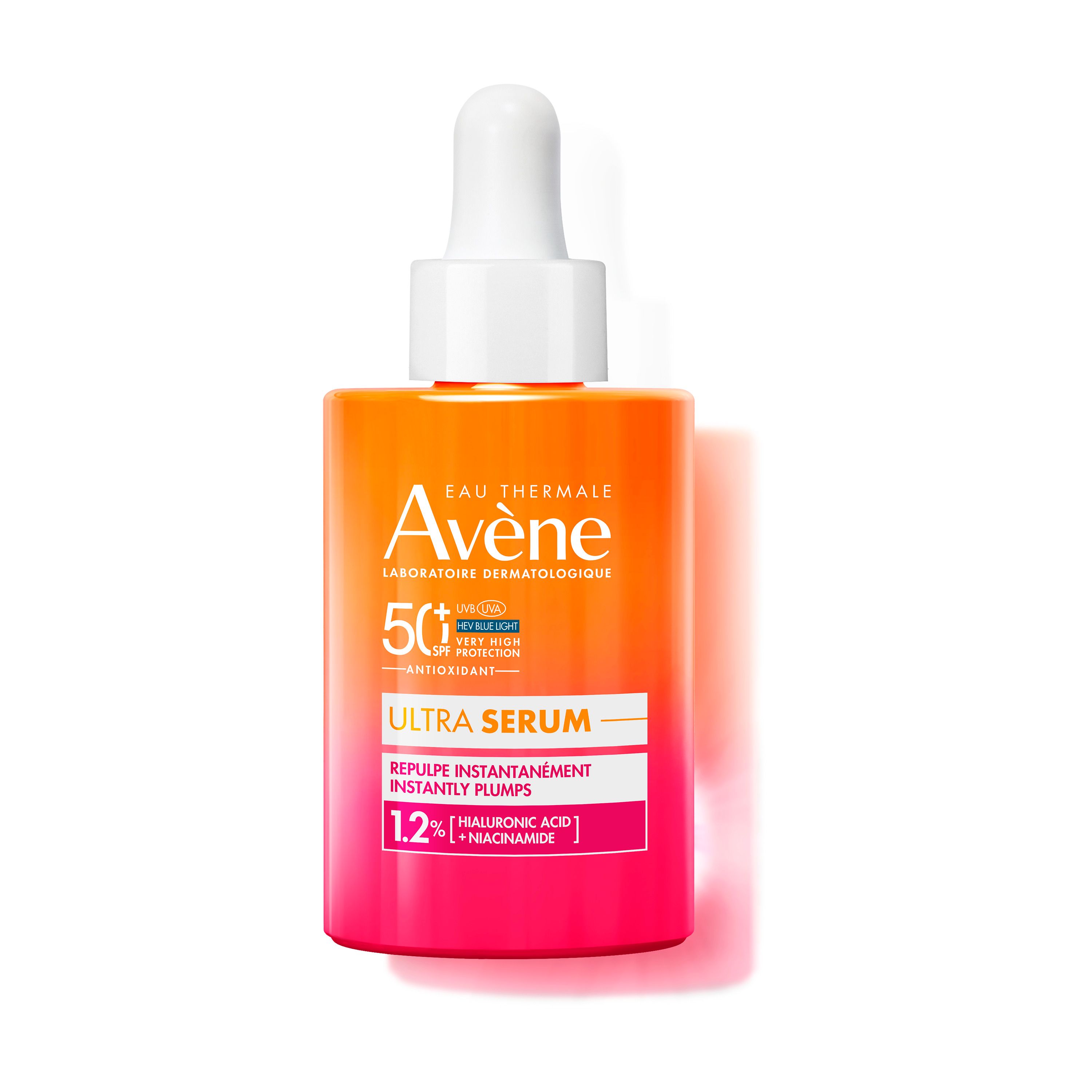 Avène Zon Opvullend Ultra-Serum anti-aging SPF50+ | Zeer hoge zonnebescherming | Hyaluronzuur & niacinamide | Gevoelige huid