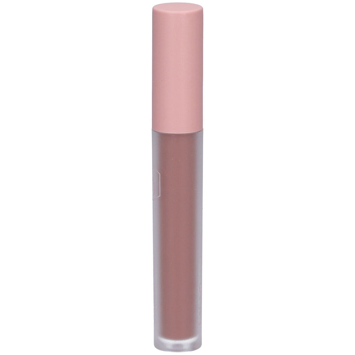Lippenprodukt in einer Tube mit rosafarbenem Deckel.  Die Tube ist braun.
