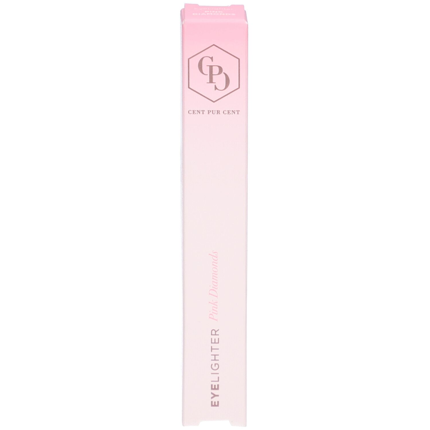 Rosa Verpackung. Aufschrift: CENT PUR CENT EYELIGHTER Pink Diamonds.