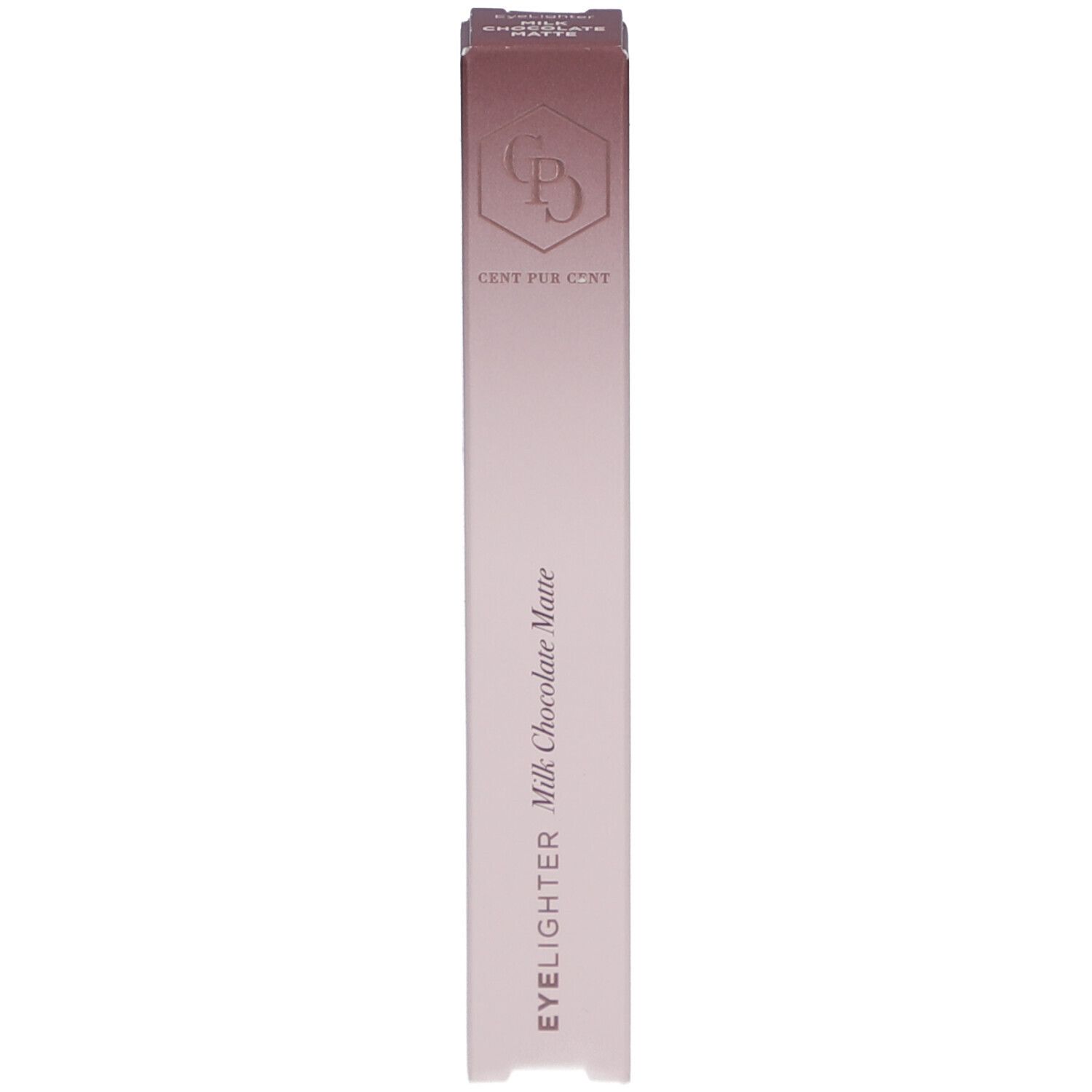 Verpackung mit Aufschrift: CENT PUR CENT EYELIGHTER Milk Chocolate Matte.