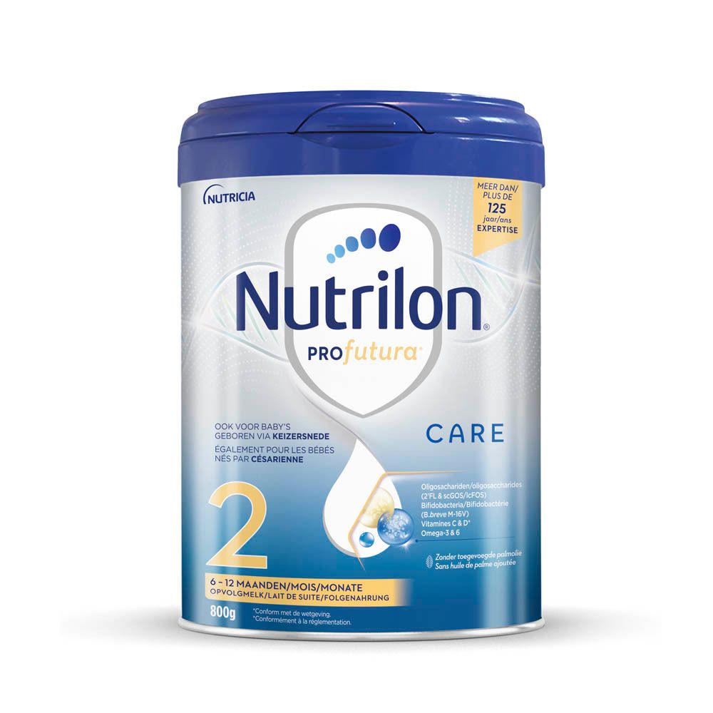 Nutrilon Profutura Care 2 Lait en poudre pour bébés de 6 mois et plus, boîte de 800g.