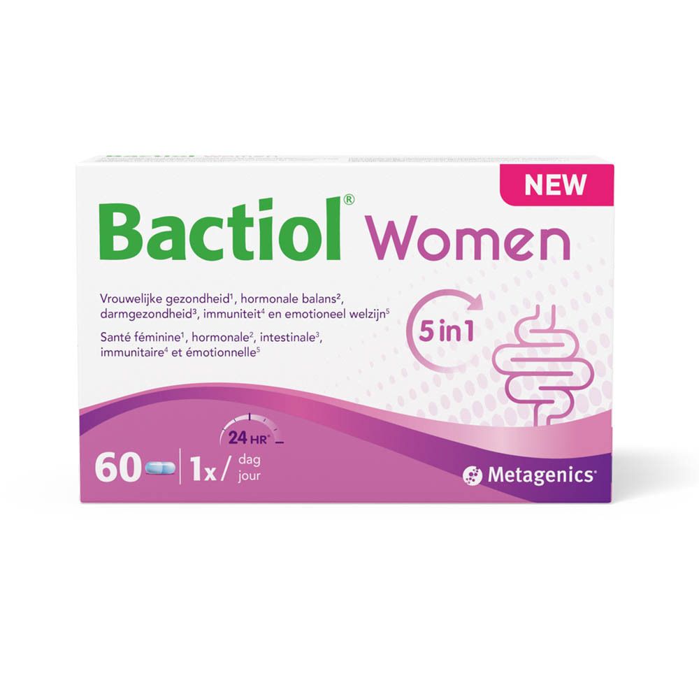 Verpackung von Bactiol Women, 60 Kapseln, Metagenics.
