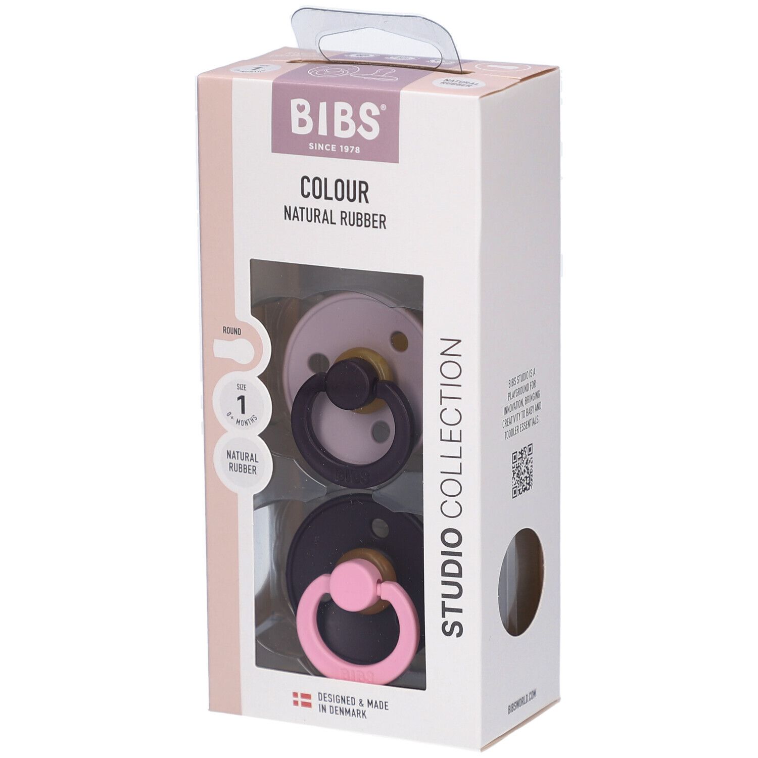 Bibs 1 - Studio Duo Fusion Lilac/Plum 2st 2 St Schnuller