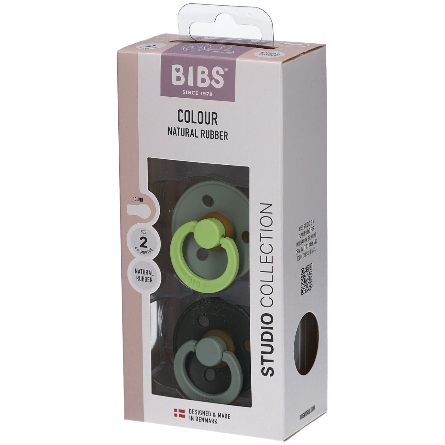 Bibs 2 - Studio Duo Fusion Matcha/Green 2st St Schnuller