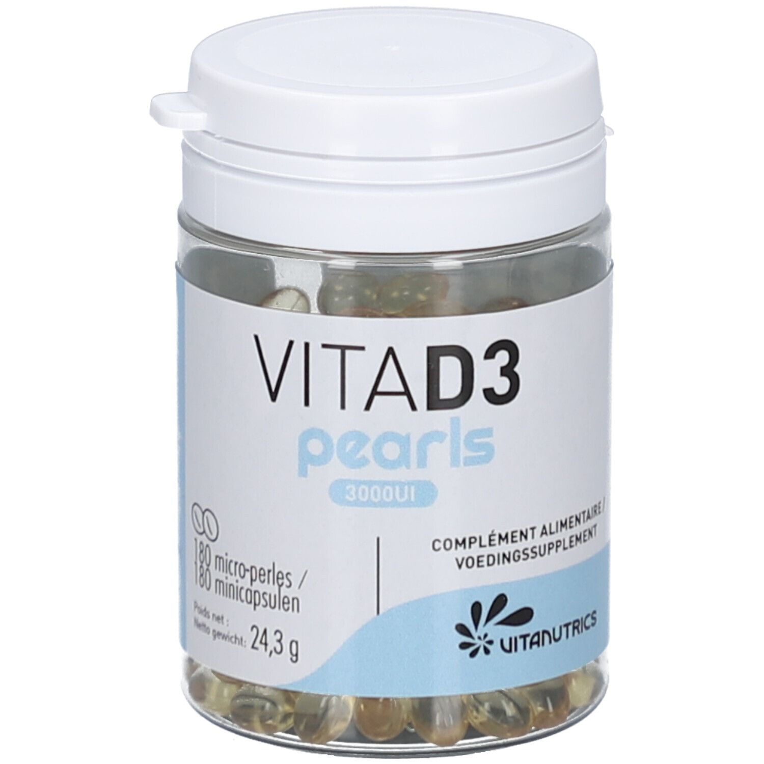 Vitanutrics VITAD3 Pearls 3000 IE 180 Capsules