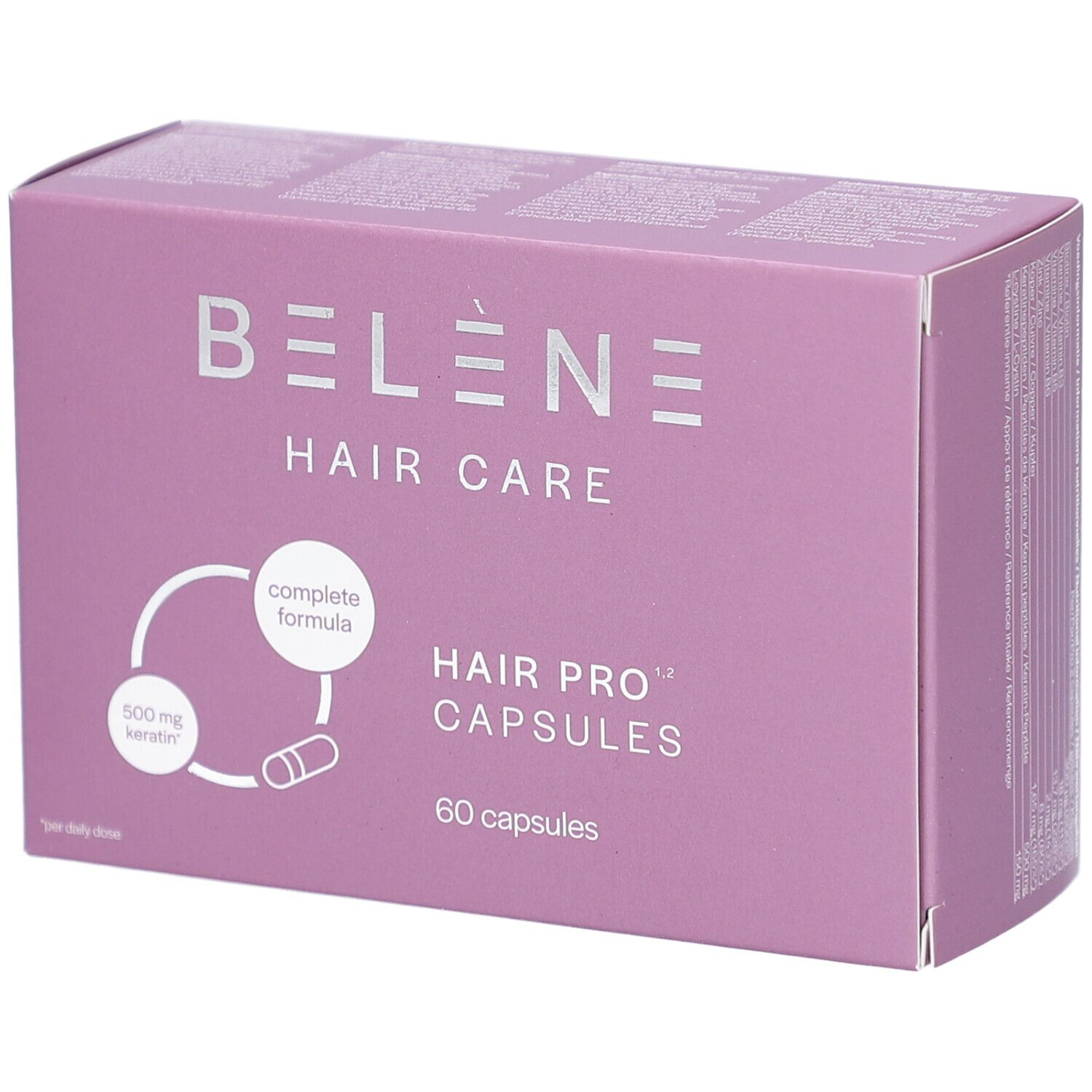 Belène Hair Pro | Sterk, Gezond & Glanzend Haar Keratine - Cystine Biotine 60 Harde capsules