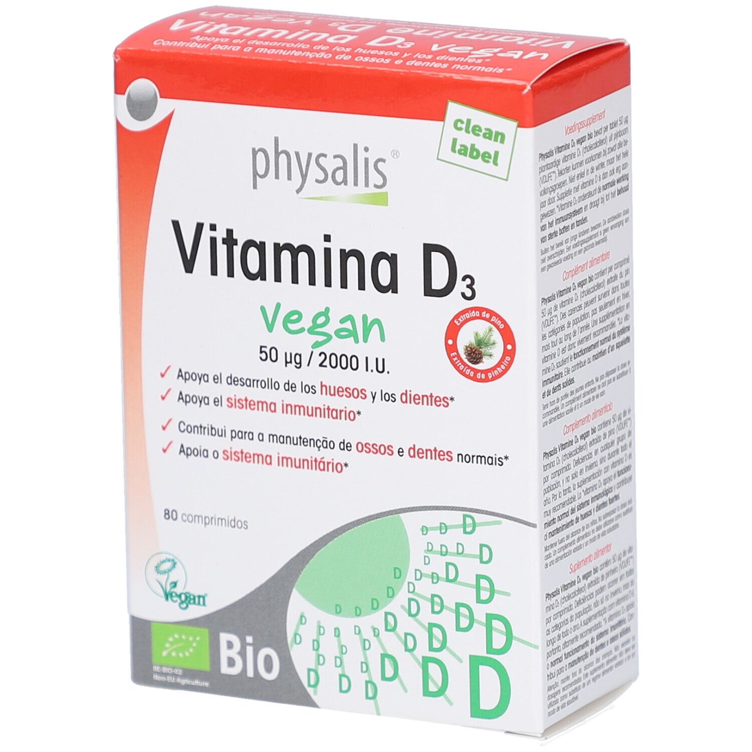 Physalis Vitamine D3 Vegan 80 Tabletten
