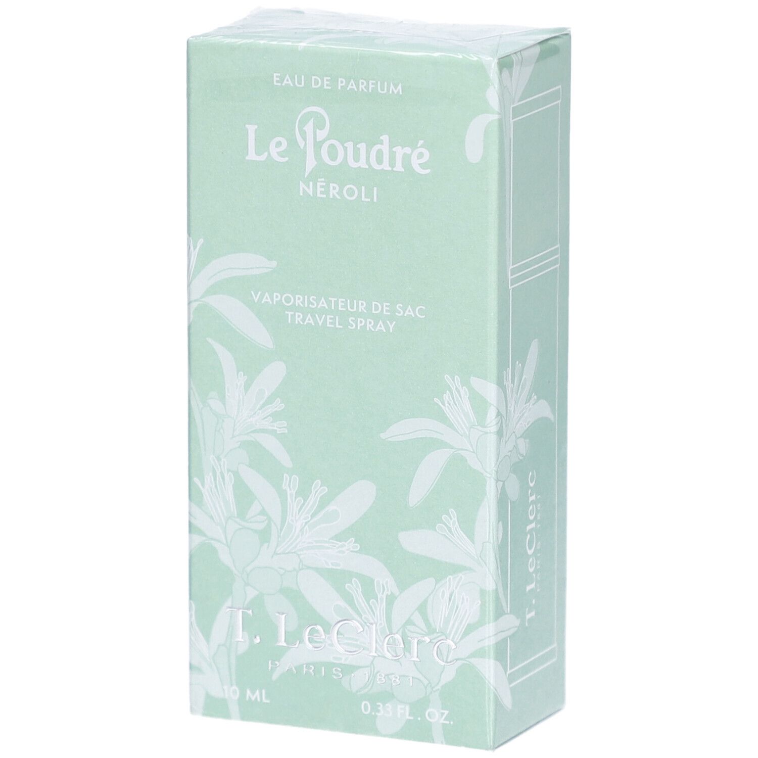 T. Leclerc Le Poudré Neroli Eau de Parfum Reisezerstäuber-Verpackung, 30 ml.