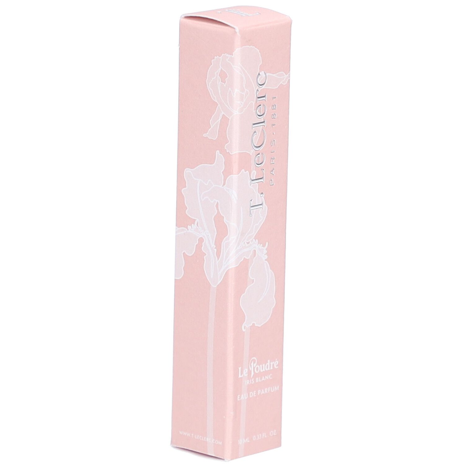 Verpackung von T.LeClerc Le Poudre White Iris Eau de Parfum.