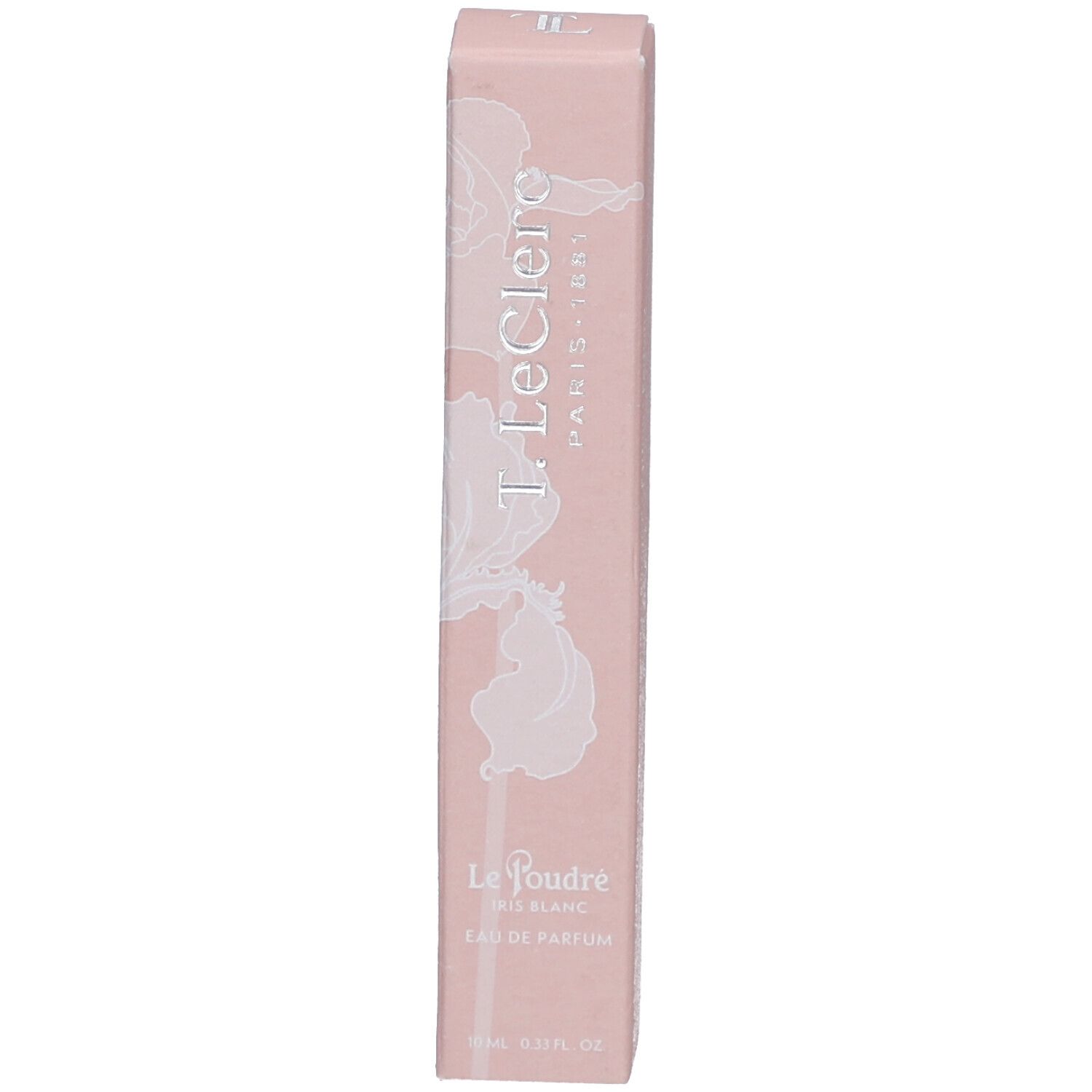 Verpackung von T.LeClerc Le Poudre White Iris Eau de Parfum.