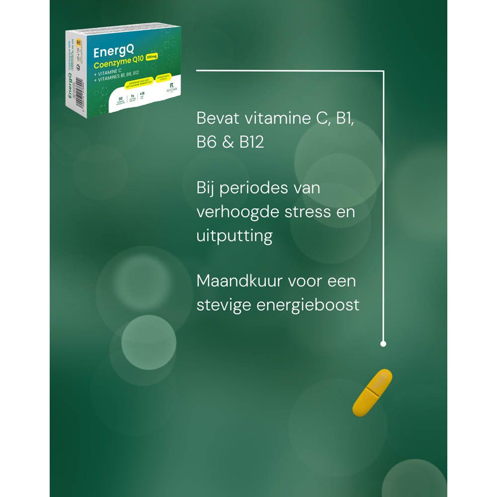 ENERQ Co-enzym Q10 200mg tablet met Vitamine B1, B6, B12 en C.