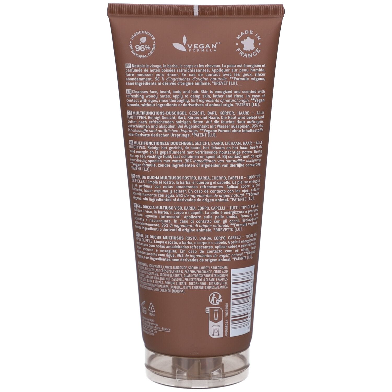 Nuxe Men Boost Gel-Spülung Multi-Funktionen