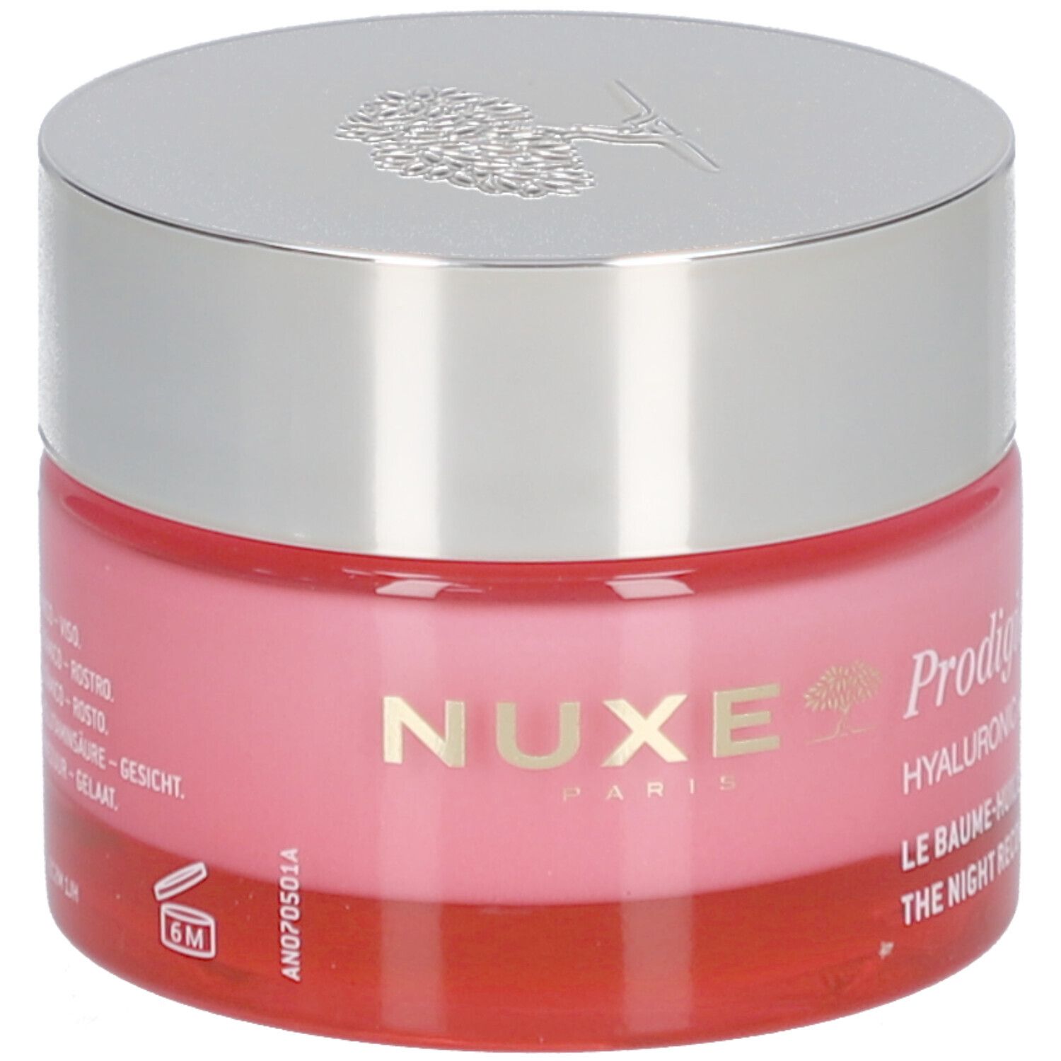 Nuxe Prodigieuse Nachtbalsam: Vorderseite mit Markennamen und Produktbezeichnung.