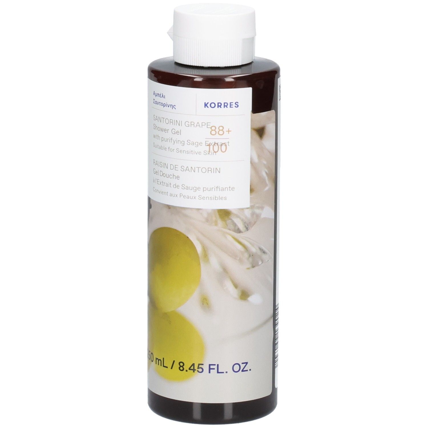 Korres Santorini Grape Duschgel mit reinigendem Salbei, 250ml.