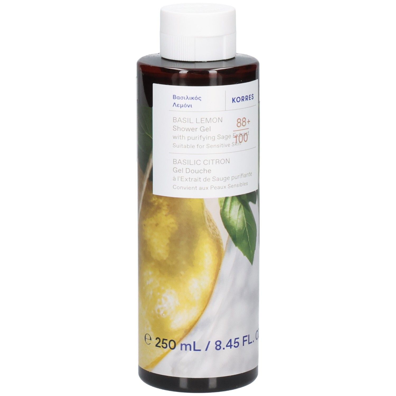 Korres KB Basil Lemon Gel Douche 250ml 250 ml Roller