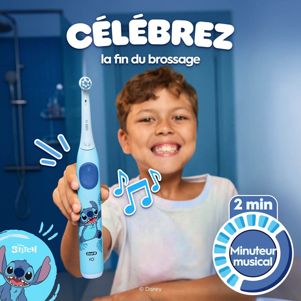Oral-B iO Kids Disney Stitch Brosse À Dents Électrique 6+ | Avec Brossette