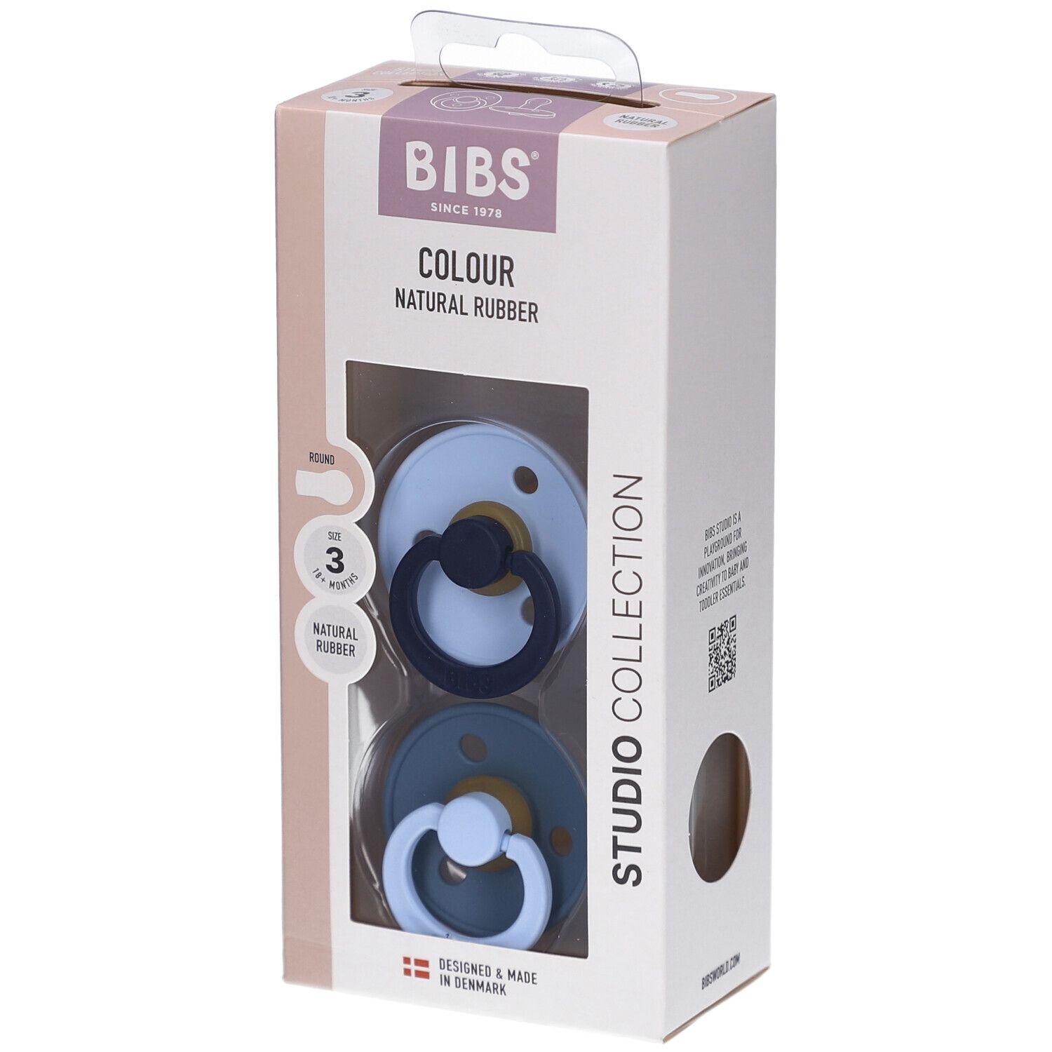 Bibs 3 - Studio Duo Fusion Blue/Petrol 2st 2 St Schnuller