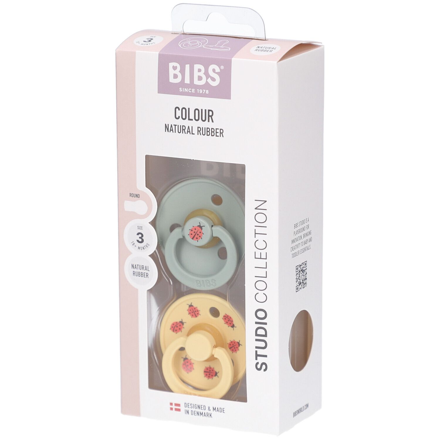 Bibs 3 - Studio Duo Garden Lady Sage/Butter 2st 2 St Schnuller