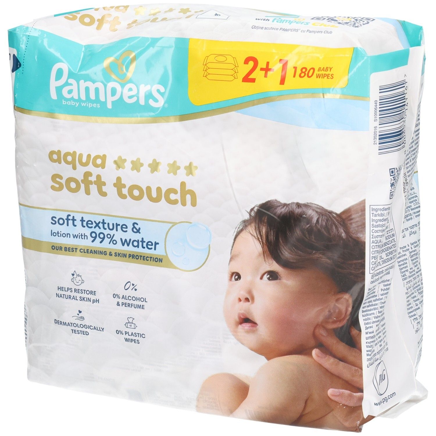 Pampers Wipes Soft Touch Promopack 2+1 St Tücher