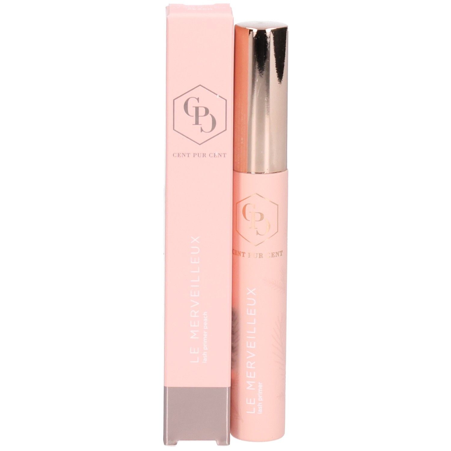 Ein rosa Kosmetikstift mit silbernem Applikator und passender Verpackung. Logo und Produktname 'LE MERVEILLEUX' sind sichtbar.