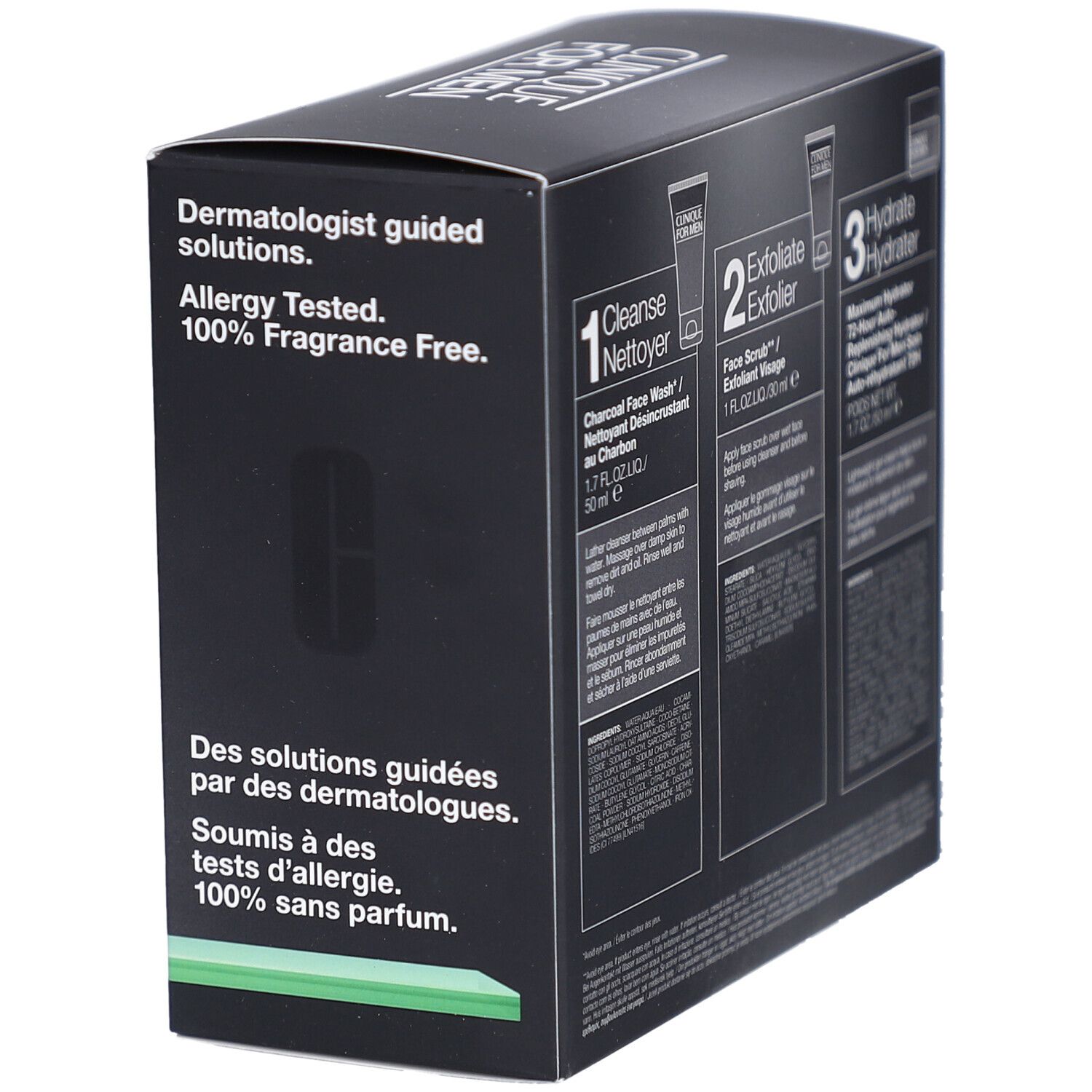 Verpackung mit Text: Dermatologisch getestet, 100% parfümfrei. Enthält Produktabbildungen und Logos.