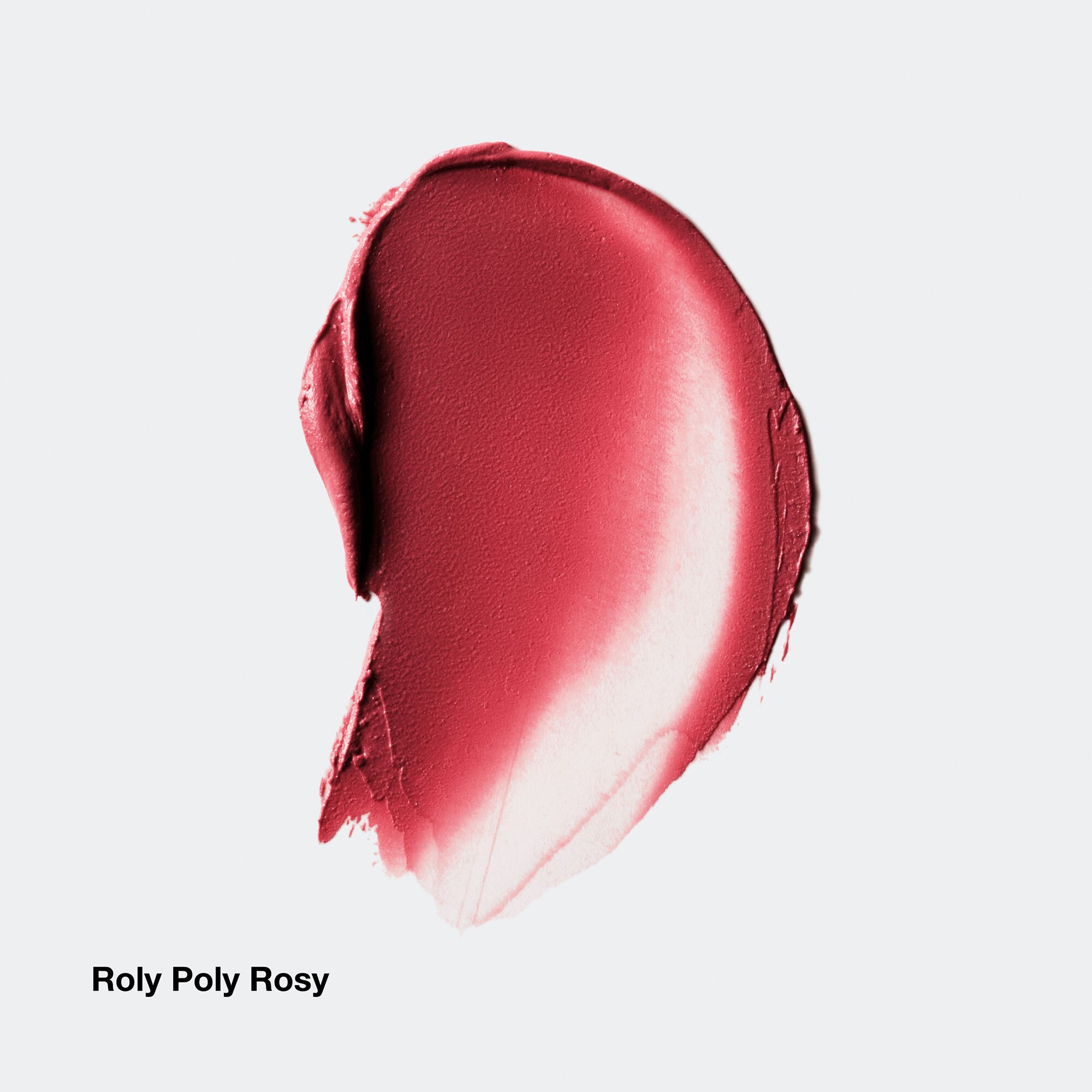 Abstrich von Roly Poly Rosy. Rosa Farbton auf weißem Hintergrund.