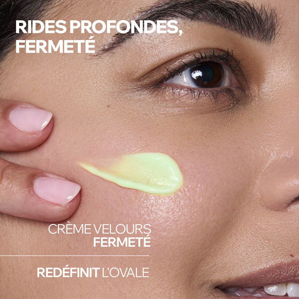 Flacon rouge avec pompe, Uriage Age Lift R3 Crème, vue de face.