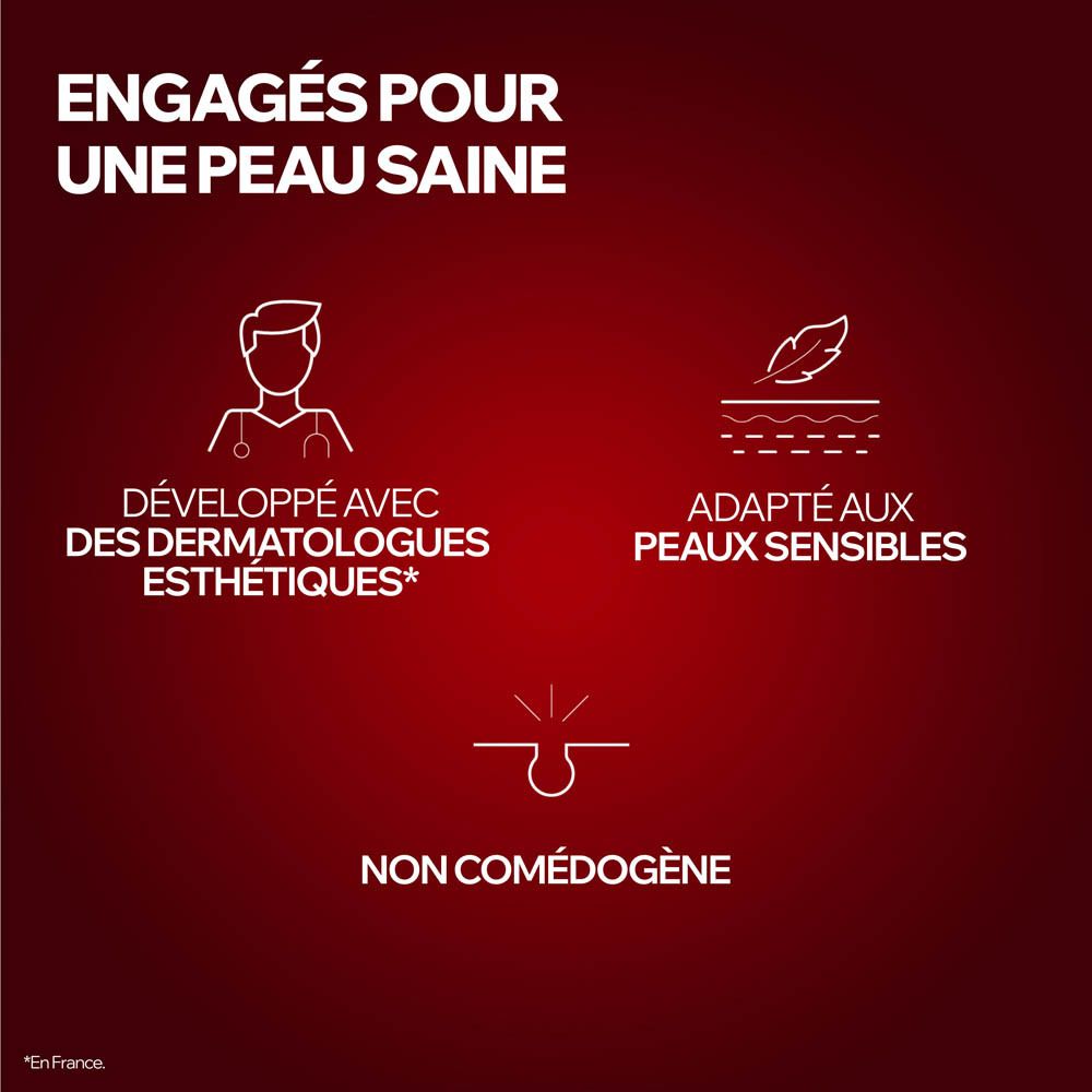 Flacon rouge avec pompe, Uriage Age Lift R3 Crème, vue de face.