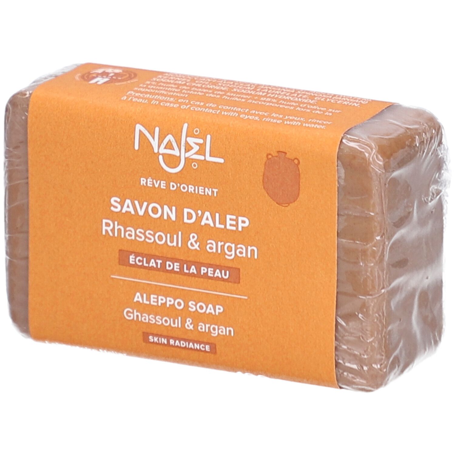 Najel Savonnette d'Alep au rhassoul et huile d'argan 100g 100 g Seife