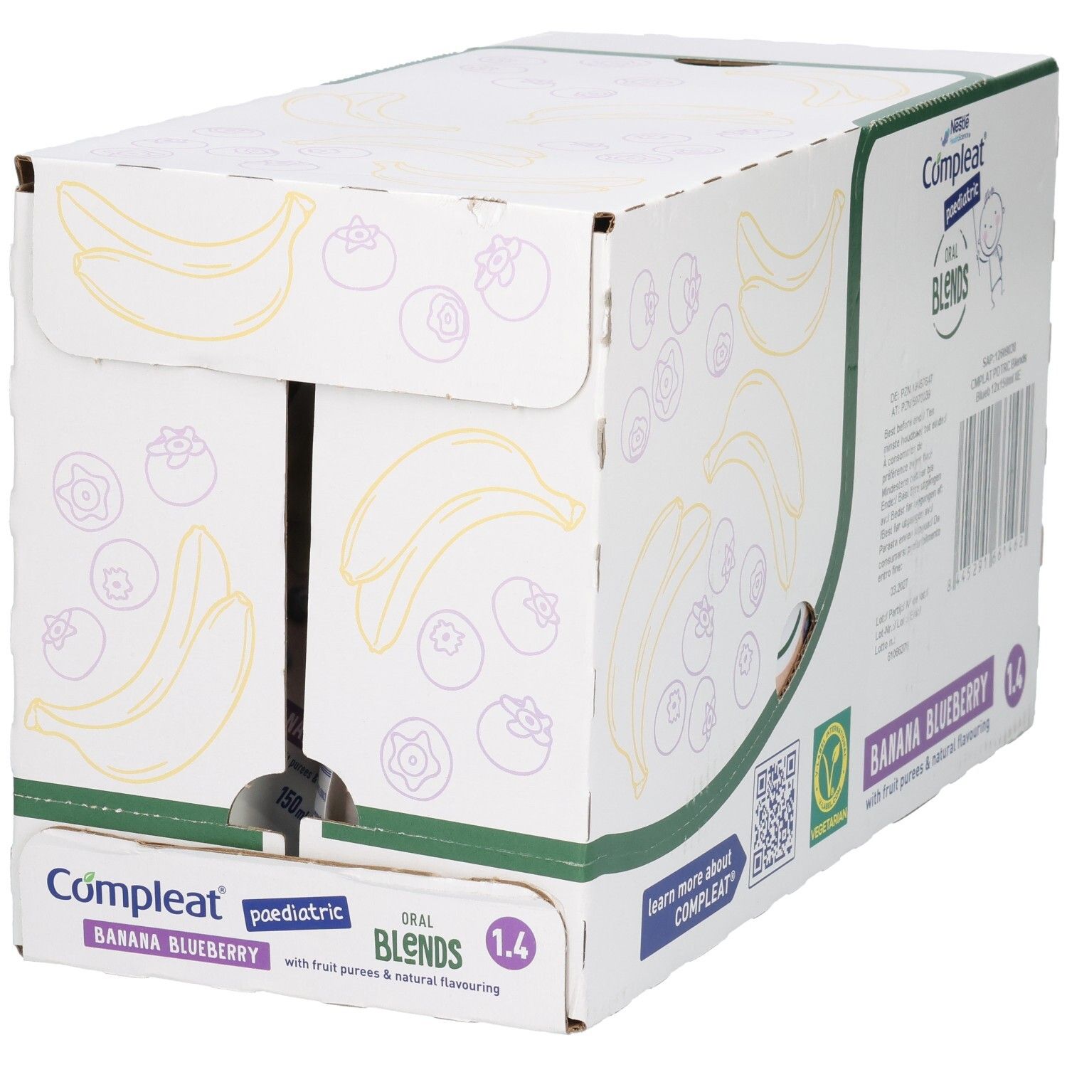 Nestlé Compleat® Paediatric Oral Blends Banana Blueberry 12x150 Voeding